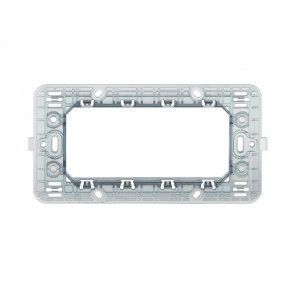 Vetrineinrete® Kit 5 supporti modulo per placche 4 posti compatibile con matix cassetta 503 scatola per placchette interruttori 