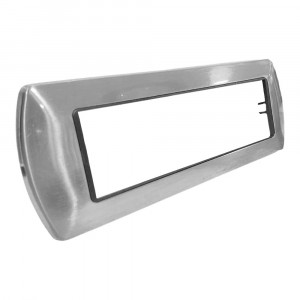 Vetrineinrete® Placchetta per interruttore in metallo a 7 posti argento lucido cassetta 507 compatibile con living international supporto cover 