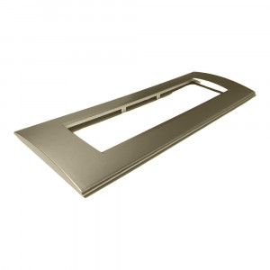 Vetrineinrete® Placchetta per interruttore a 7 posti oro satinato cassetta 507 compatibile con bticino living light supporto cover 