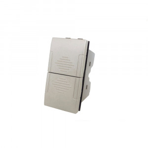 Vetrineinrete® Doppio pulsante compatibile con living light international air tasto interruttore saliscendi 1p 10a 220v silver
