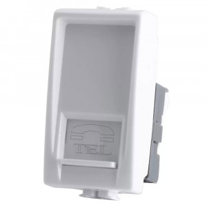 Vetrineinrete® Presa telefonica rj11 compatibile con matix modulo connettore per cavo telefono bianco