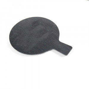 Vetrineinrete® Vassoio da Portata tondo in ardesia con manico piatto per servire Finger Food Sushi Formaggi aperitivo buffet cucina bar ristorante 20x15 cm