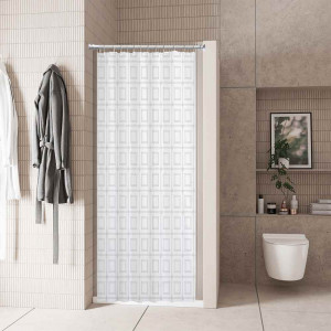 Vetrineinrete® Tenda per doccia vasca da bagno impermeabile pvc 12 ganci tenda decorativa a quadri 200x240 cm
