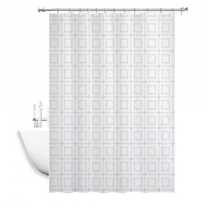 Vetrineinrete® Tenda per doccia vasca da bagno impermeabile pvc 12 ganci tenda decorativa a quadri 200x180 cm