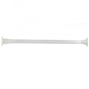 Vetrineinrete® Bastone bianco per tenda estensibile telescopica asta appendiabiti per armadio allungabile regolabile da 110 a 200 cm 