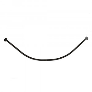 Vetrineinrete® Bastone per tenda doccia universale curvo con aste 90x90 cm nero asta per tende arredo bagno 