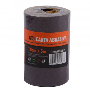 Vetrineinrete® Kit 2 rotoli carta abrasiva 5 metri carta vetrata grana per levigare smussare pulire legno o metallo P80