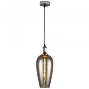 Vetrineinrete® Lampadario da soffitto pendente a sospensione vintage con coppa ovale in vetro ambrato portalampada con attacco e27 lampada moderna