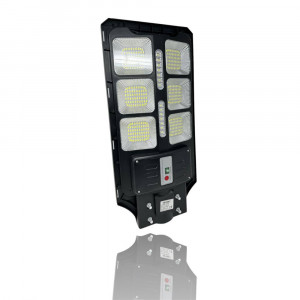 Vetrineinrete® Faro stradale con pannello solare 100 watt lampione con sensore crepuscolare IP65 6500k 