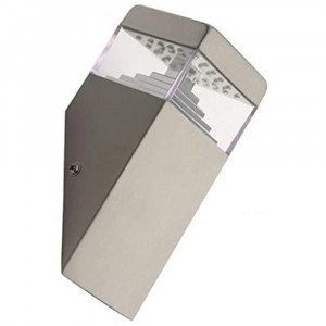 Vetrineinrete® Applique a parete 32 led smd 3 watt da giardino terrazzo in acciaio lampada luce esterno