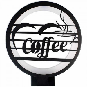 Vetrineinrete® Applique led da parete moderno tondo 12 watt luce con fantasie coffee lampada da soggiorno corridoio cameretta bar luce calda 3000k
