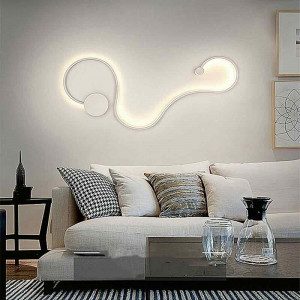 Vetrineinrete® Applique da parete 20 watt ultra moderno luce fredda 6500k lampada a muro per interni in alluminio arredamento casa