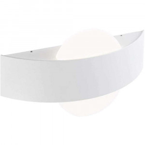 Vetrineinrete® Applique da parete led 8 watt doppia emissione di luce up e down lampada in vetro opaco e alluminio luce fredda o calda