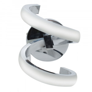 Vetrineinrete® Applique a parete stilizzato 9 watt lampada da muro spirale argento luce tre colorazione di luce 