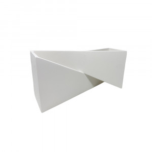 Vetrineinrete® Applique da parete in gesso rettangolare incrociato doppia emissione up e down lampada contemporanea con attacco g9 