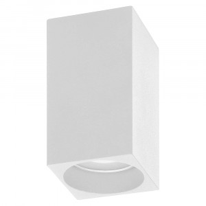 Vetrineinrete® Applique da soffitto portafaretto in gesso a cubo verniciabile con attacco gu10 110x70mm supporto per faretti 