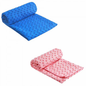 Vetrineinrete® Telo asciugamano antiscivolo per tappetino yoga teli in microfibra per pilates con sacca 