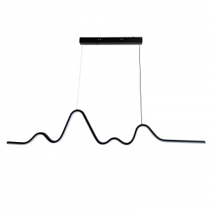 Lampadario a led 25 watt lampada moderna a sospensione zig za nero luce fredda 6500k calda 3000k naturale 4000k 