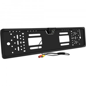 Vetrineinrete® Portatarga con telecamera retromarcia integrata 4 led infrarossi per visione notturna staffa porta targa con camera posteriore parcheggio