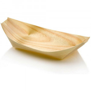 Vetrineinrete® Set 32 barchette in legno per aperitivi buffet ciotola monouso per monoporzioni finger food antipasti 