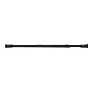 Vetrineinrete® Bastone nero per tenda estensibile telescopica asta appendiabiti per armadio allungabile regolabile da 140 a 260 cm 