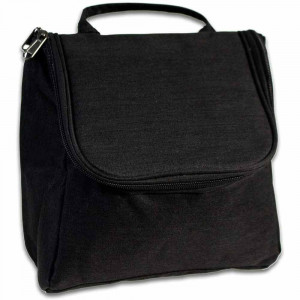 Vetrineinrete® Beauty case da viaggio organizer per cosmetici accessori da bagno chiusura con zip cofanetto per trucchi con gancio da appendere 