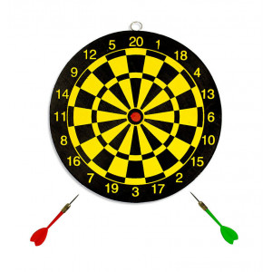 Vetrineinrete® Bersaglio tiro a Segno dardo con Freccette Giochi con Freccette per Bar Locale casa da 15 cm Gioco frecce Doppio Lato con Gancio da Parete 