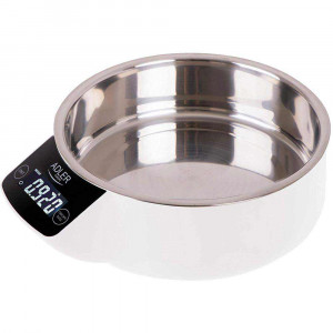 Vetrineinrete® Bilancia digitale da cucina per alimenti per liquidi con display per gr kg lb ml OZ da 1gr a 5kg ciotola i acciaio removibile 