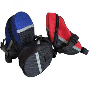 Vetrineinrete® Borsa da sella per bicicletta borsetta per bici sottosella con tasca marsupio portaoggetti 