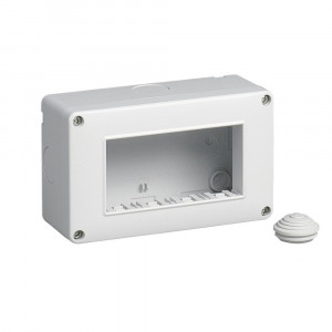 Vetrineinrete® Custodia idrobox per esterno a 4 posti compatibile con vimar plana cassetta per interruttori ip40 