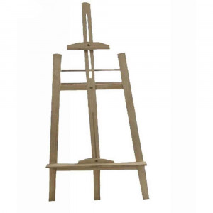 Vetrineinrete® Cavalletto pittorico in Legno Leggero inclinabile Altezza 90 cm per Pittura o Esposizione di Tele Quadri e Foto arredo casa
