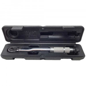Vetrineinrete® Chiave dinamometrica di serraggio regolabile a scatto con leva a cricchetto reversibile con attacco quadro 1/4"per bulloni auto moto da 5-25Nm