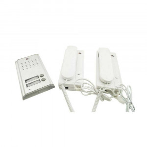 Vetrineinrete® Citofono con cornetta bifamiliare con funzione apriporta per esterno 2 unità interne per famiglie apri portone 220v 