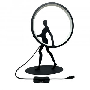 Vetrineinrete® Lampada da tavolo decorativa 9 watt scultura corpo uomo illuminazione a led lume contemporaneo