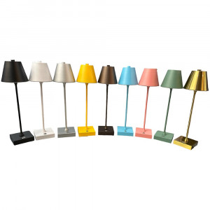 Vetrineinrete® Lampada bistrot touch da tavolo a led ricaricabile usb 10 watt lume decorativo tripla colorazione di luce vari colori