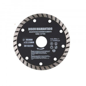 Vetrineinrete® Disco diamantato segmentato per smerigliatrice Ø 105 mm per cemento ceramica calcestruzzo