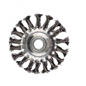 Vetrineinrete® Disco con fili in ferro intrecciati 150 mm spazzola metallica per smerigliatrice flex angolare 