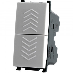 Vetrineinrete® Doppio pulsante compatibile con vimar plana tasto interruttore saliscendi 1p 10a 220v  bianco