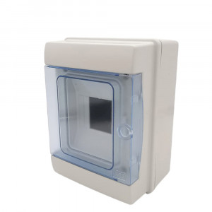 Vetrineinrete® Centralino da parete 4 moduli con portello quadro elettrico a stagno IP65 145x200x105 mm 
