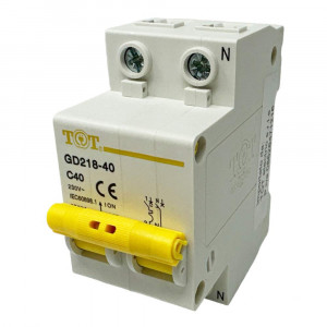 Vetrineinrete® Interruttore automatico magnetotermico differenziale salvavita modulare per quadro elettrico 2P+N 6ka 40 ampere