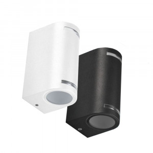 Vetrineinrete® Applique da esterno per parete facciate giardino lampada da muro doppia emissione up & down illuminazione per balcone ingresso attacco GU10 IP54