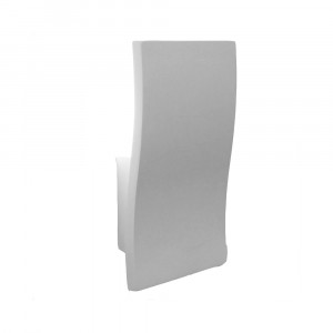 Vetrineinrete® Applique in gesso rettangolare ondulato lampada da parete verniciabile attacco e14