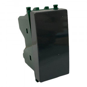 Vetrineinrete® Kit 3 Interruttore unipolare nero compatibile con vimar plana pulsante 1p 16ax 250vac 
