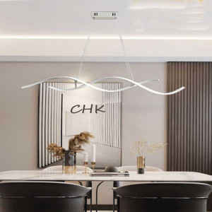 Vetrineinrete® Lampadario led a sospensione 28 watt lampada moderna a onda twist bianco luce fredda 6500k calda 3000k naturale 4000k 