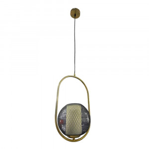 Vetrineinrete® Lampadario moderno a sospensione lampada contemporanea in metallo oro attacco E27