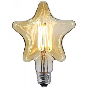 Vetrineinrete® Lampadina led a filamento vintage retro e27 4 watt lampada decorativa ambra stella 350 lumen 