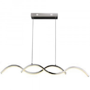 Vetrineinrete®  Lampadario led a sospensione 25 watt luce fredda 6500k o naturale 4000k lampada twist argento
