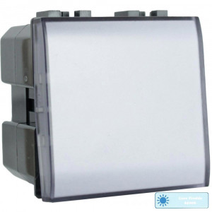 Vetrineinrete® Pulsante luce notturna 2 watt compatibile con vimar plana interruttore on/off segnapassi luce fredda 