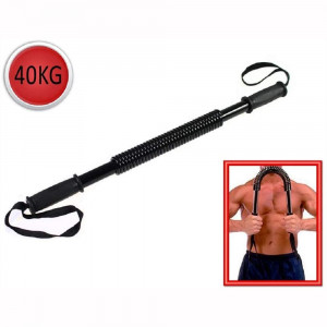 Vetrineinrete® Power twister manubrio flessibile a molla barra di potenza per sport palestra allenamento pettorali e braccia body building 40 kg