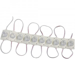 Vetrineinrete® Modulo led 12V 10 led smd 3030 per insegne tabelle con adesivo luce fredda 6500k calda 3000k IP65